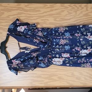 Blue floral dress